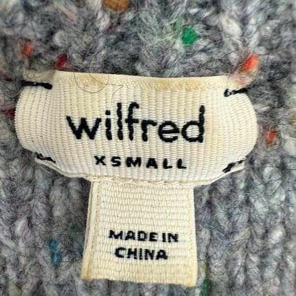 Wilfred Aritzia Exposed Seams Oversize Sweater Women's Sz XS Gray Wool Alpaca - Picture 6 of 8